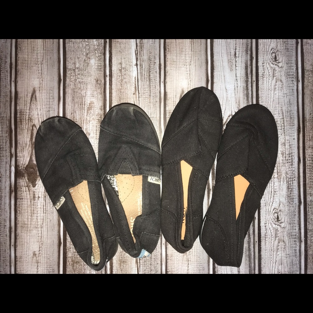 Black toms and Kali Shoes
